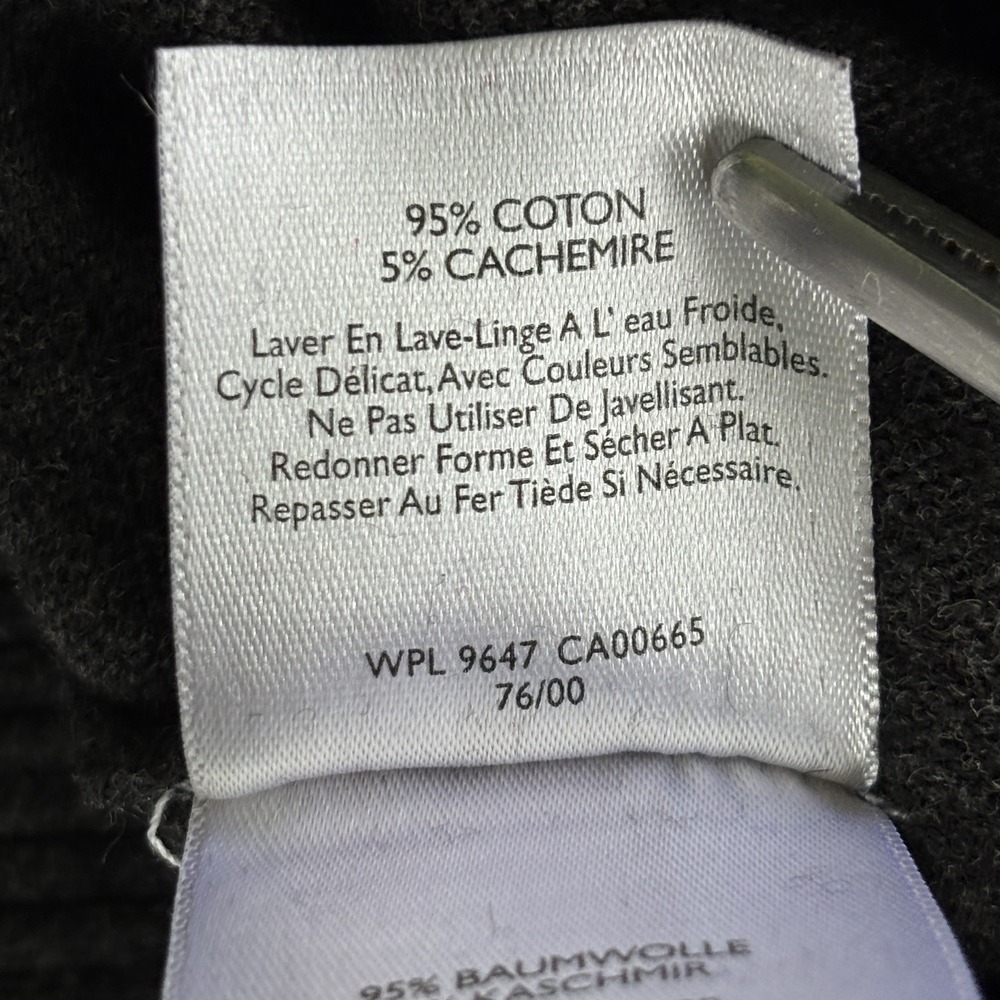 Eddie Bauer Quarter Zip Sweater Mens XL Charcoal Gray Mock Neck Pullover Knit - Picture 14 of 16